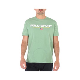폴로 랄프 로렌 Polo Ralph Lauren Mens Green Polo Sport Logo T-shirt 710750444016