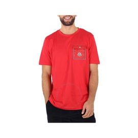몽클레어 Moncler Mens Red Short-Sleeve Pocket T-Shirt H10918C00048-8390Y-455