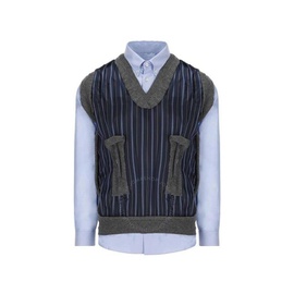 메종마르지엘라 Maison Margiela Light Blue Spliced Oxford Cotton Shirt SI1DL0004S52925471