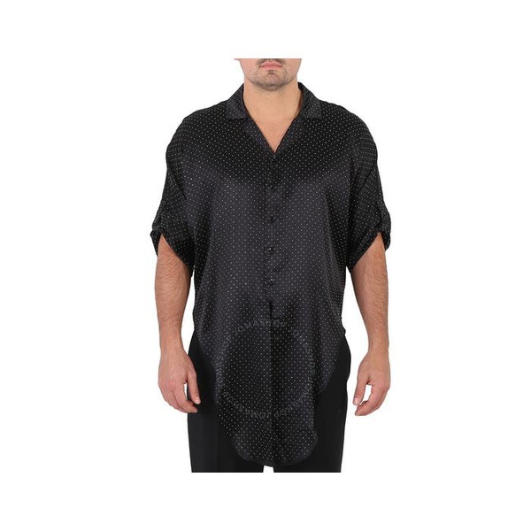 생로랑 생로랑 Saint Laurent Micro Stud Details Knot-hem Silk Shirt 603344 Y4A13 1055