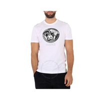 베르사체 Versace Mens White Medusa Logo T-shirt 1006984 1A04967 1W010