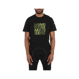 몽클레어 Moncler Mens Medium Grey Logo Print Cotton Jersey T-Shirt H10918C00058-829H8-985