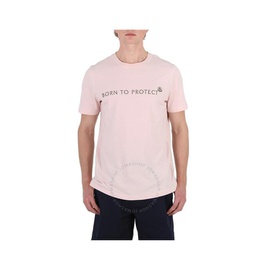 몽클레어 Moncler Mens Pink Born To Protect Print Cotton T-Shirt H10918C00031-899M5-50J