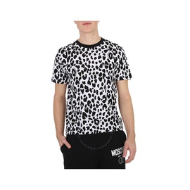 모스키노 Moschino Leopard Print Cotton Logo T-Shirt A1912-8109-1555