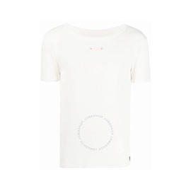 메종마르지엘라 Maison Margiela Mens Off White Four-Stitch Detail T-Shirt S30GC0735S23989101