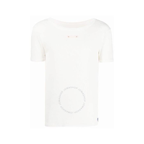 메종마르지엘라 메종마르지엘라 Maison Margiela Mens Off White Four-Stitch Detail T-Shirt S30GC0735S23989101