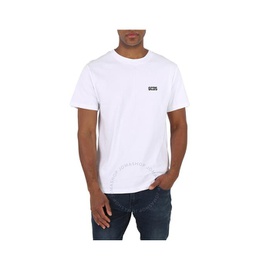 Gcds Mens White Cotton Logo Low Band T-Shirt SS23M130204-01