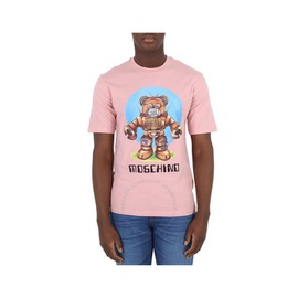 모스키노 Moschino Pink Cotton Robot Bear T-Shirt V0726-7041-1187