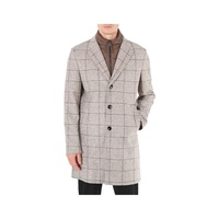 휴고 Hugo Boss Mens Medium Beige Slim-Fit Coat With Zip-Up Inner 50484219-260