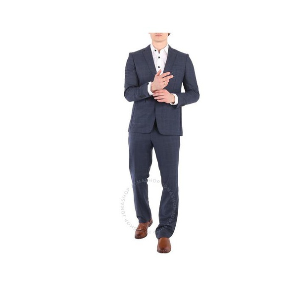 버버리 버버리 Burberry Light Navy Windowpane Check Wool Classic Fit Suit 8015734