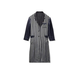 메종마르지엘라 Maison Margiela Dark Grey Reversible Striped 오버코트 Overcoat S50AA0120S53234855M