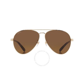 구찌 Gucci Brown Pilot Mens Sunglasses GG1288SA 002 61