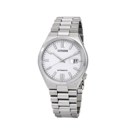 Citizen Automatic White Dial Stainless Steel Mens Watch NJ0150-81A
