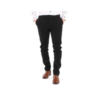 버버리 Burberry Mens Black Bullion Stripe Soho Fit Wool Tailored Trousers 8004692