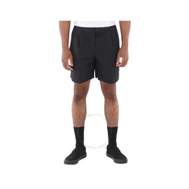 버버리 Burberry Mens Black Technical Cotton Tailored Shorts 8042449