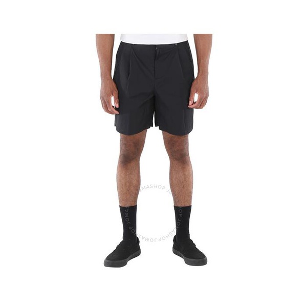 버버리 버버리 Burberry Mens Black Technical Cotton Tailored Shorts 8042449