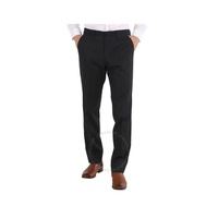버버리 Burberry Mens Charcoal Classic-Fit-Panelled Wool Tailored Trousers 8028475