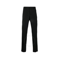 모스키노 Moschino Mens Black Mid-Rise Slim-Cut Trousers A0347-5234-0555