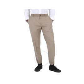 Emporio Armani Mens Khaki Elasticated-Waistband Tapered Trousers 3R1PC0-1NRBZ-0144
