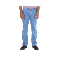 버버리 Burberry Mens Mid Blue 5 Pocket Straight Fit Jeans 8039294