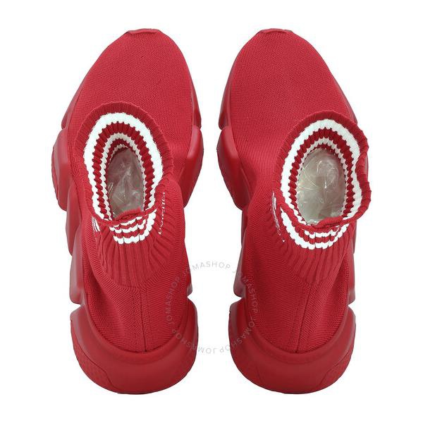 아디다스 발렌시아가 Balenciaga X Adidas Red Logo Stretch-Knit Speed Trainers 717589 WBDV1 6090