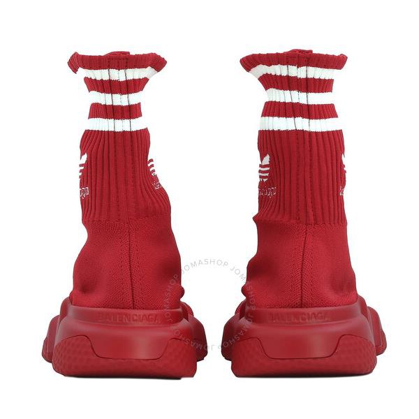 아디다스 발렌시아가 Balenciaga X Adidas Red Logo Stretch-Knit Speed Trainers 717589 WBDV1 6090