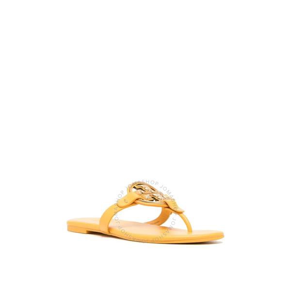 토리버치 Tory Burch Peachy Miller Soft Metal Logo Flat Sandals 136593-801