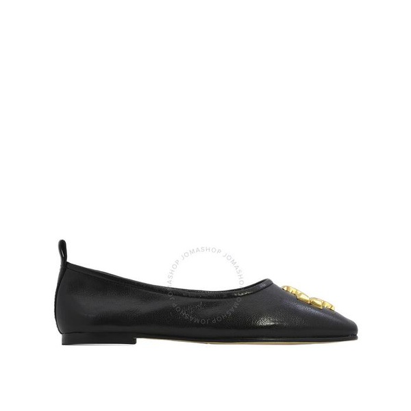토리버치 Tory Burch Ladies Perfect Black Leather Eleanor Ballet Flats 143838-006
