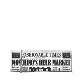 모스키노 Moschino Bear Market Newspaper Clutch Bag A7569-8025-1501