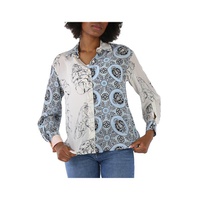 버버리 Burberry Ladies Juliette Silk Oversized Shirt 8017101