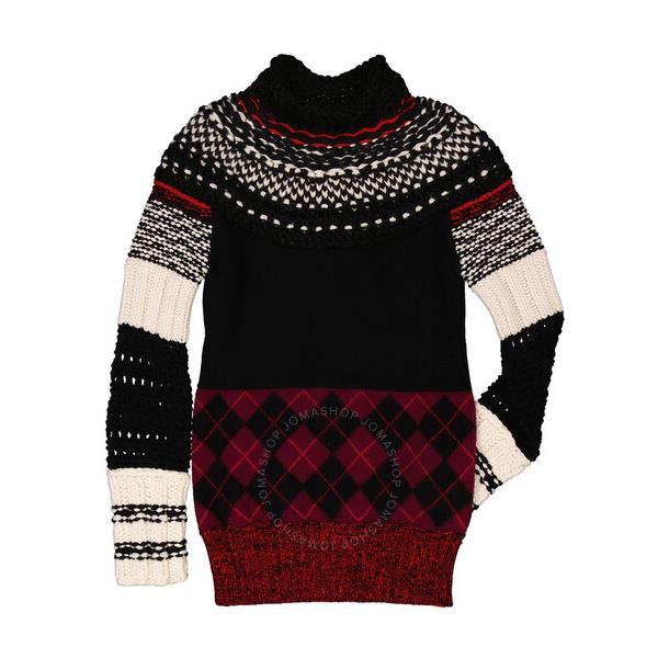 버버리 버버리 Burberry Ladies Hand-knitted Yoke Cashmere Wool Sweater 4547174