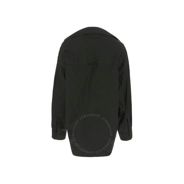 발렌시아가 발렌시아가 Balenciaga Black Cotton Poplin Gathered-Detail Shirt 704462 TYB18 1000