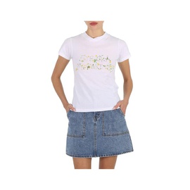 스텔라 맥카트니 Stella Mccartney Ladies Pure White The Dandelion Logo Cotton T-Shirt 6J0072 3SPX10-9000