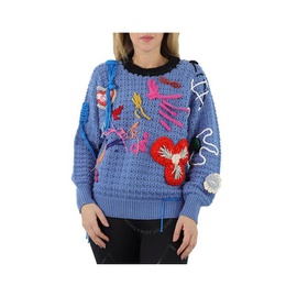 버버리 Burberry Ladies Long-sleeve Embellished Wool Lace Sweater 4548211