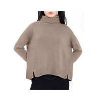 맥스마라 Max Mara Trau Wool And Cashmere High-neck Knitted Sweater In Turtledove Trau 007