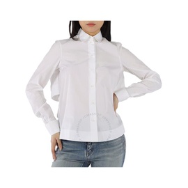 Alaia Ladies Blanc Ruffled Back Shirt AA9C0832RT395 Blanc