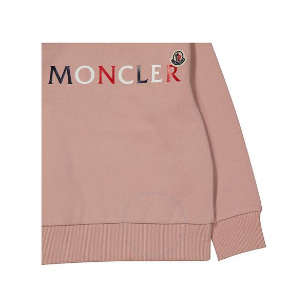 몽클레어 몽클레어 Moncler Kids Pastel Pink Logo-Print Cotton Sweatshirt H19548G00033-809AG-514