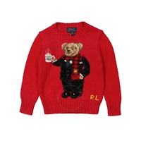 폴로 랄프 로렌 Polo Ralph Lauren Boys Red Polo Bear Intarsia Sweater 322892561001