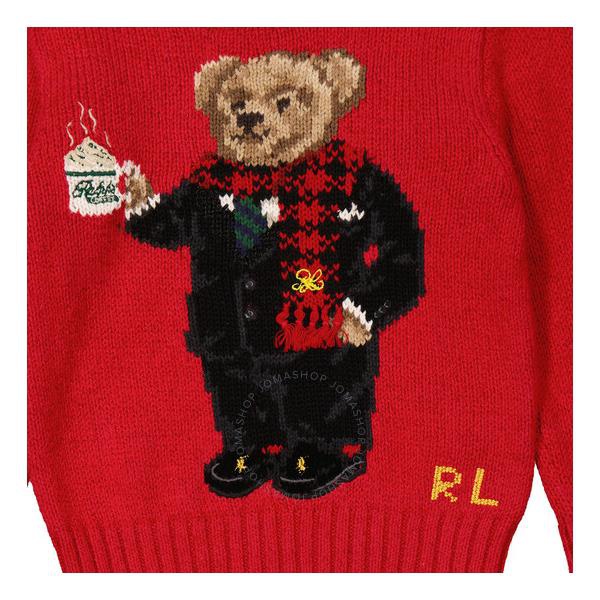 폴로랄프로렌 폴로 랄프 로렌 Polo Ralph Lauren Boys Red Polo Bear Intarsia Sweater 321892561001