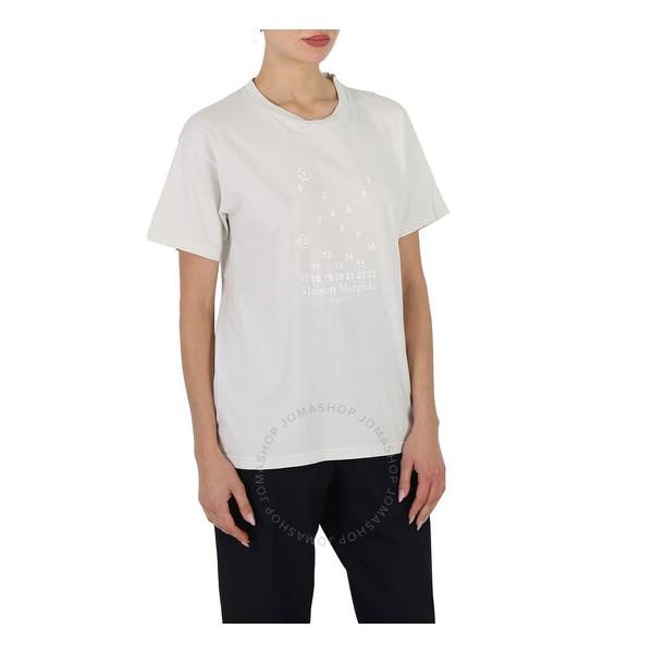 메종마르지엘라 메종마르지엘라 Maison Margiela Off White Numeric Logo Print Four- Stitch T-Shirt S51GC0521S20079-102