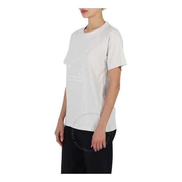 메종마르지엘라 메종마르지엘라 Maison Margiela Off White Numeric Logo Print Four- Stitch T-Shirt S51GC0521S20079-102