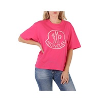 몽클레어 Moncler Ladies Dark Pink Logo-print T-shirt H10938C00009-829FB-546
