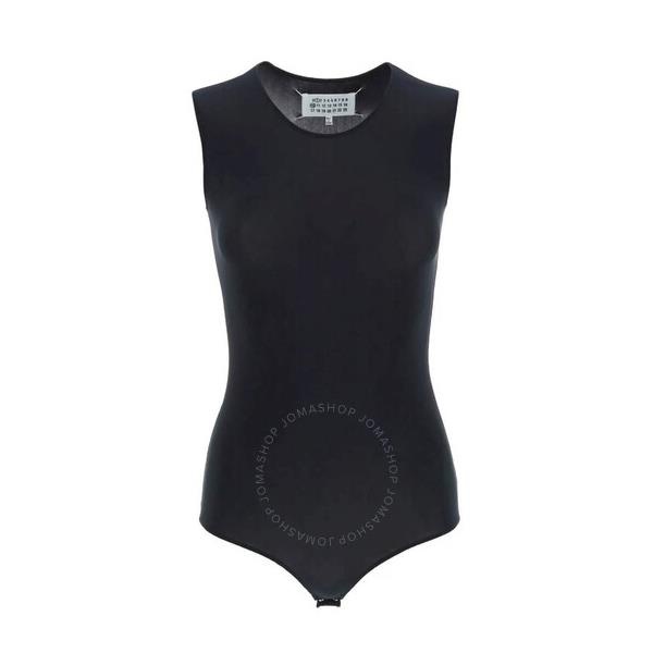 메종마르지엘라 메종마르지엘라 Maison Margiela Black Sleeveless Plain Slim Bodysuit S51NA0065S20518900