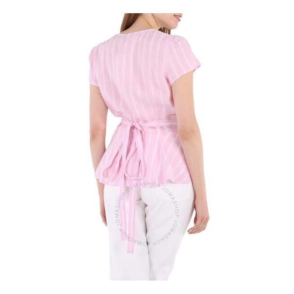 폴로랄프로렌 폴로 랄프 로렌 Polo Ralph Lauren Ladies Striped Linen Wrap Blouse 211792732002