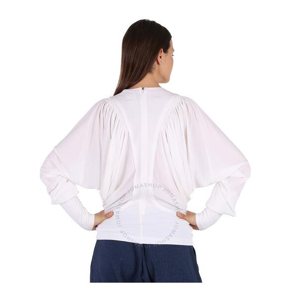 버버리 버버리 Burberry White Long-sleeved Panel Jersey Oversized Top 8014263