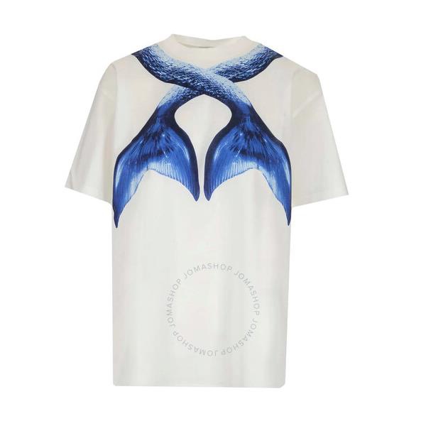 버버리 버버리 Burberry Ladies Carrick Short Sleeve Mermaid Tail-Print Oversized T-Shirt 4568007
