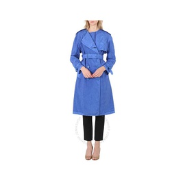 버버리 Burberry Ladies Warm Royal Blue Collarless Double Breasted Trench Coat 4568116