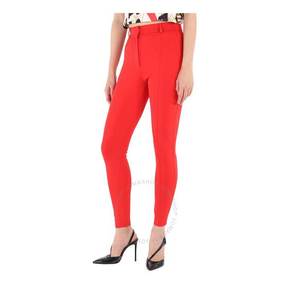 버버리 버버리 Burberry Ladies Bright Red Stretch Jersey Trousers 4566334