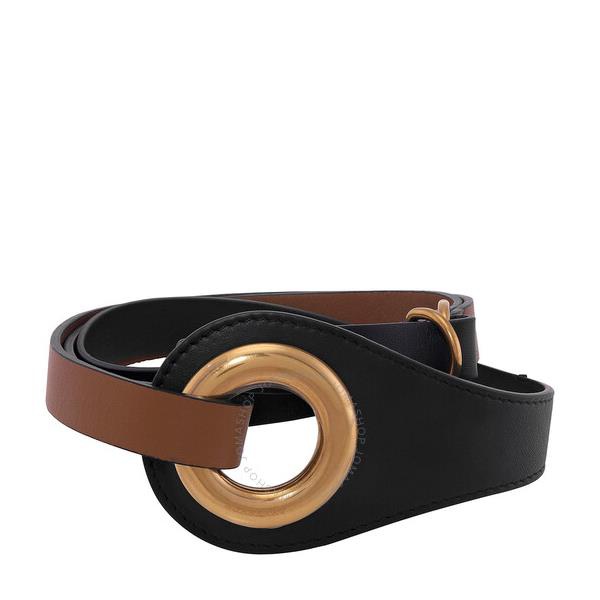 버버리 버버리 Burberry Grommet Detail Lambskin Waist Belt InTan/Black 8008203
