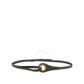 버버리 Burberry Grommet Detail Lambskin Belt In Dark Olive 8008194